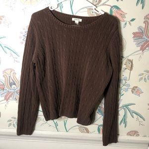 St. John’s Bay. Brown Sweater. Size L- fits like a medium